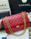 Chanel 纯原厂2.55 reissue系列单肩斜挎包 A37587红色金扣