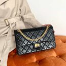 Chanel 纯原厂2.55 reissue系列单肩斜挎包 A37587黑色金扣