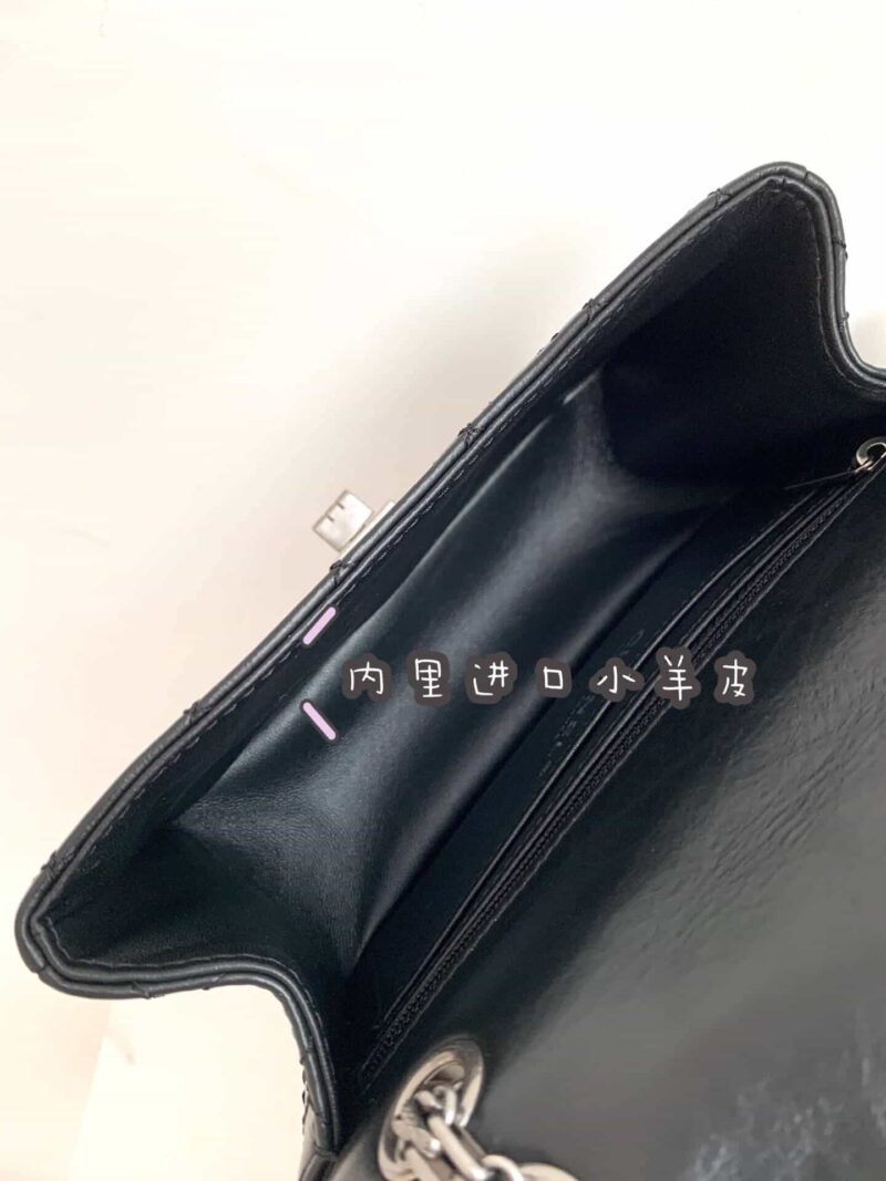 Chanel 纯原厂2.55 reissue系列单肩斜挎包 A37585黑色银扣 - Image 2