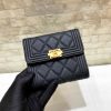 Chanel 拼色球纹皮 短三折钱夹 A80734