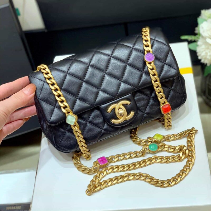 Chanel Classic flap bag CF宝石包 AS2380黑色