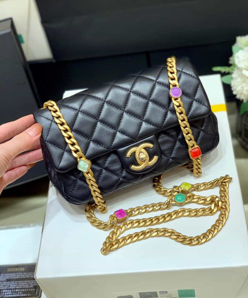 Chanel Classic flap bag CF宝石包 AS2380黑色