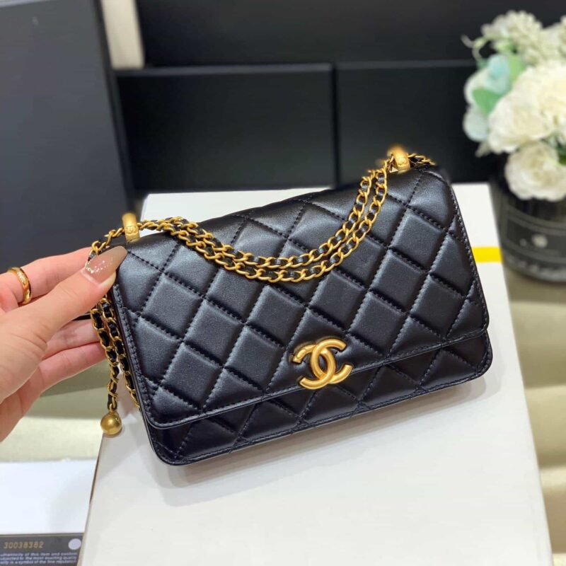 Chanel 2021早秋高级手工坊系列小金珠系列发财包 AP2289黑色