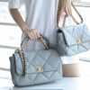Chanel香奈儿 19 Flap Bag AS1161中号30CM灰色