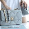 Chanel香奈儿 19 Flap Bag AS1161中号30CM灰色