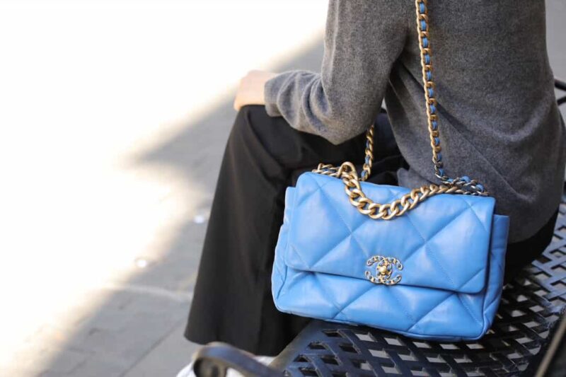 Chanel香奈儿 19 Flap Bag AS1161中号30CM北风蓝 - Image 3