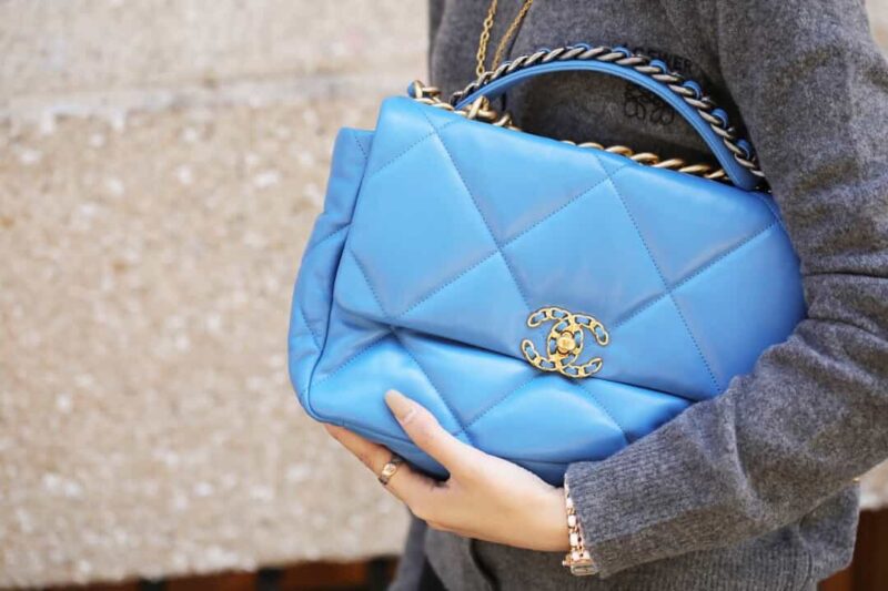 Chanel香奈儿 19 Flap Bag AS1161中号30CM北风蓝 - Image 4