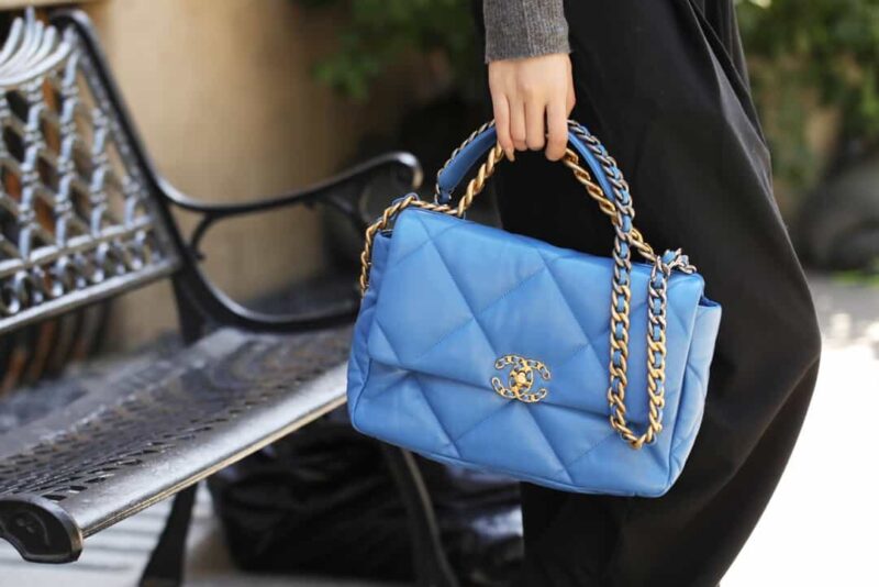 Chanel香奈儿 19 Flap Bag AS1161中号30CM北风蓝 - Image 5
