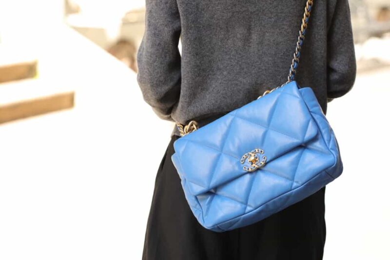 Chanel香奈儿 19 Flap Bag AS1161中号30CM北风蓝 - Image 6