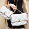 Chanel香奈儿 19 Flap Bag AS1161中号30CM白色