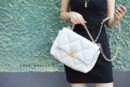 Chanel香奈儿 19 Flap Bag AS1161中号30CM白色