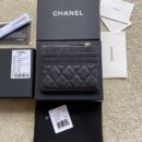 CHANEL进口意大利皮卡包 A84105黑色细球纹金色钢唛