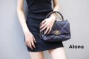Chanel香奈儿 19 Flap Bag AS1160小号26C深蓝色