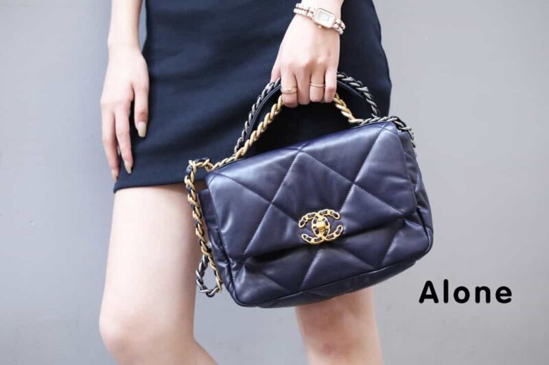 Chanel香奈儿 19 Flap Bag AS1160小号26C深蓝色 - Image 5