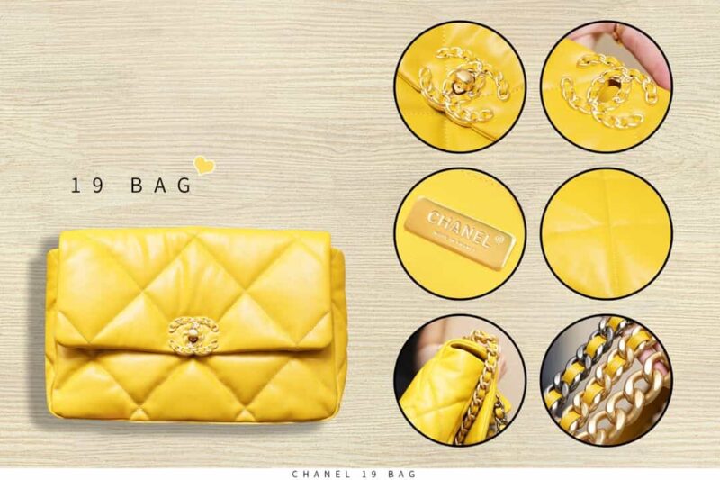 Chanel香奈儿 19 Flap Bag AS1160 AS1161 黄 - Image 2