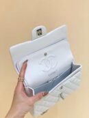Chanel CF23 Classic flap bag A01113白色羊皮