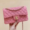 Chanel CF23 Classic flap bag A01113芭比粉球纹牛皮金扣