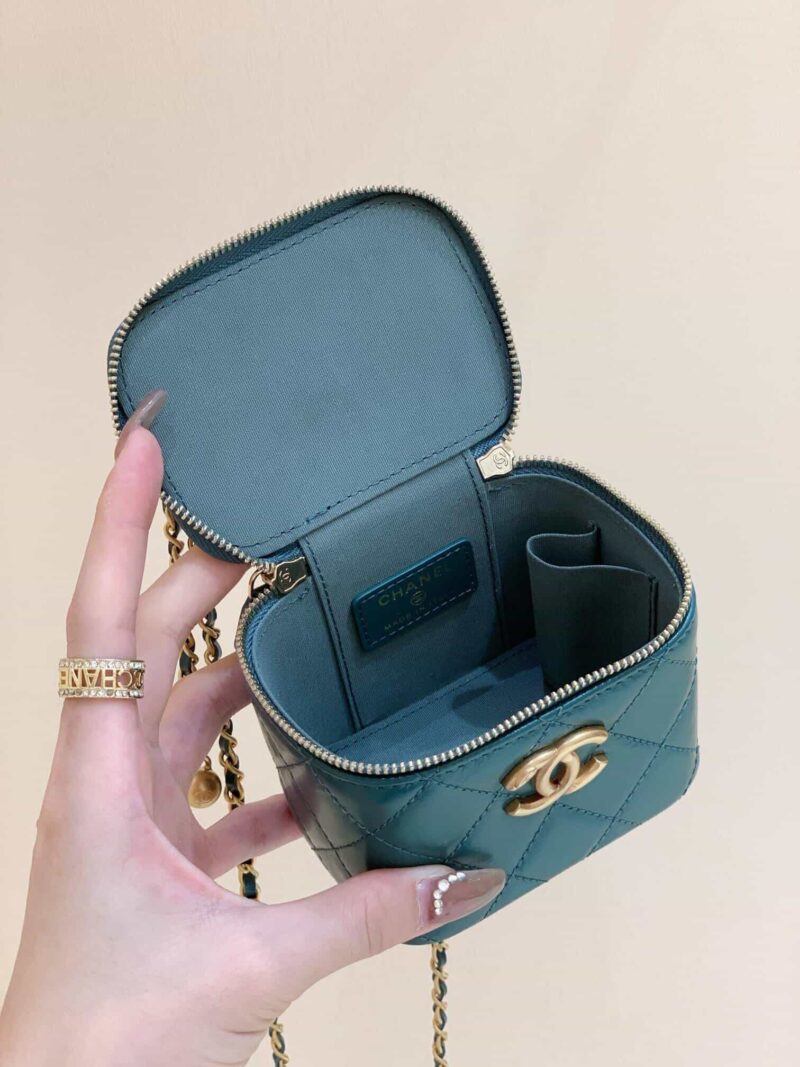 Chanel 高级手工坊双金珠系列盒子斜挎包 AP2292绿色 - Image 2