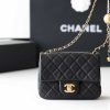 Chanel Flap Bag CF Mini羊皮方胖子金球包 AS1786黑色
