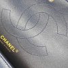 CHANEL Haas原厂胎牛粗鱼子酱Classic flap bag CF30 A58600深蓝色浅金扣