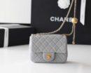 Chanel Flap Bag CF Mini羊皮方胖子金球包 AS1786灰色