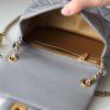 Chanel Flap Bag CF Mini羊皮方胖子金球包 AS1786灰色