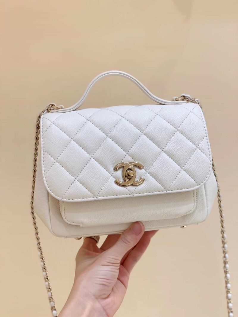 Chanel Haas牛皮纯原厂邮差包 A93749白色