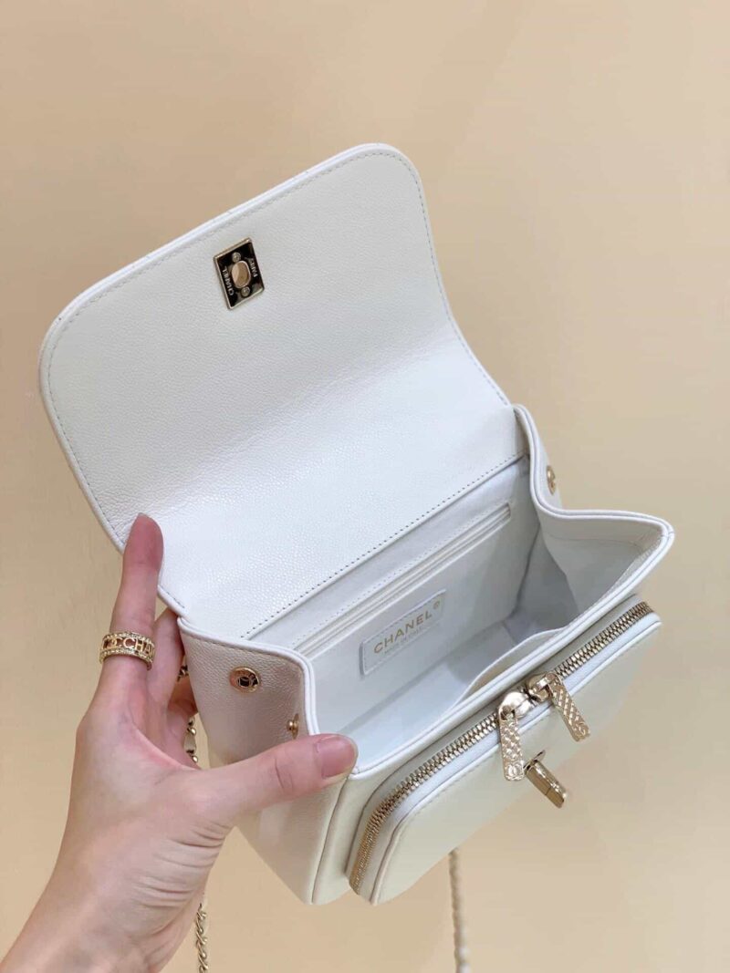 Chanel Haas牛皮纯原厂邮差包 A93749白色 - Image 2