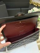 Chanel香奈儿 CF25 Classic flap bag A01112黑色羊皮银扣