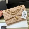 Chanel CF25 Classic flap bag A01112粉色小球纹金扣