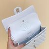 Chanel香奈儿 CF25 Classic flap bag A01112白色羊皮银扣