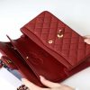 CHANEL CF23 Classic flap bag A01113球纹牛皮酒红色