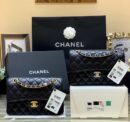 Chanel香奈儿 CF23 Classic flap bag A01113黑色球纹牛皮