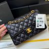 Chanel香奈儿 CF23 Classic flap bag A01113黑色球纹牛皮
