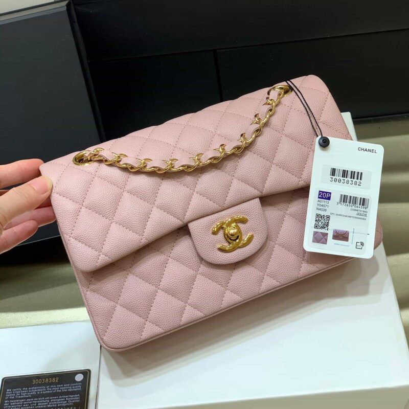 Chanel香奈儿 CF23 Classic flap bag A01113粉色球纹牛皮