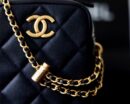 CHANEL 幻彩颗粒压花牛皮竖款相机包 AS2857黑色