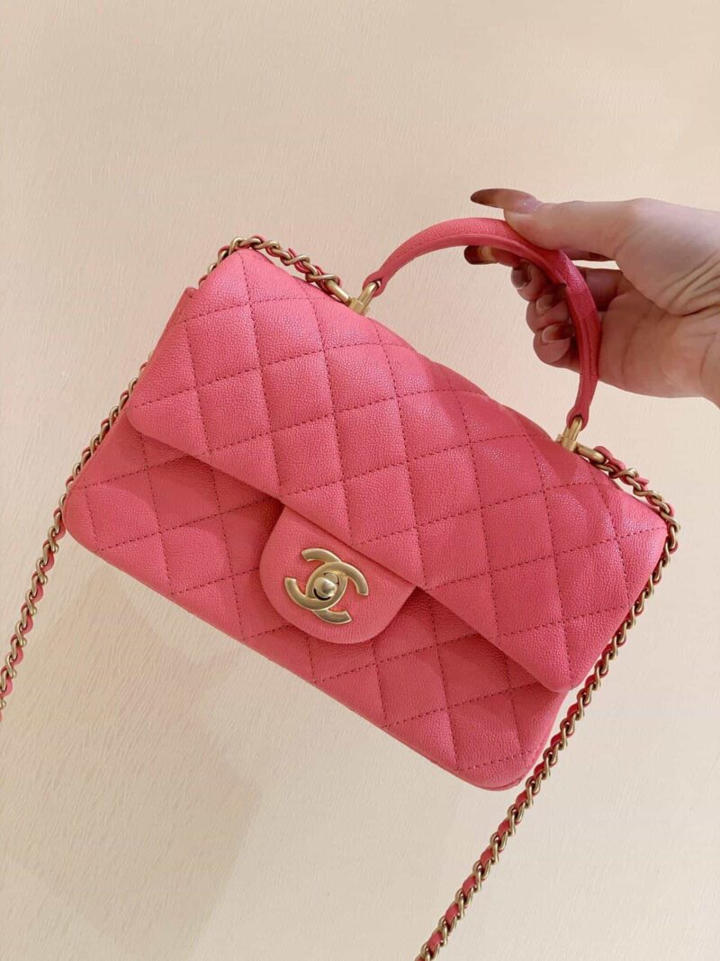 Chanel 经典之CF大mini带手腕版本 AS2431粉色