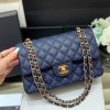 Chanel CF23 Classic flap bag A01113深蓝色