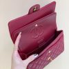 Chanel CF25 Classic flap bag A01112球纹牛皮中国红