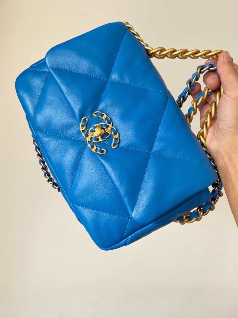 Chanel香奈儿 19 Flap Bag AS1160小号26CM蓝色 - Image 2