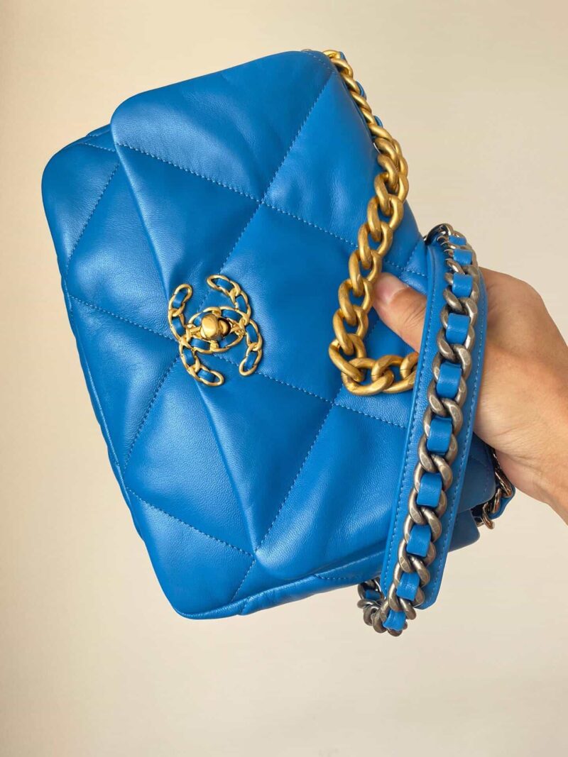 Chanel香奈儿 19 Flap Bag AS1160小号26CM蓝色 - Image 3