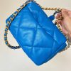 Chanel香奈儿 19 Flap Bag AS1160小号26CM蓝色