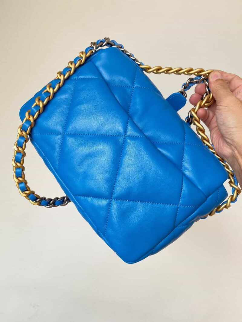Chanel香奈儿 19 Flap Bag AS1160小号26CM蓝色 - Image 6