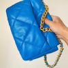 Chanel香奈儿 19 Flap Bag AS1160小号26CM蓝色