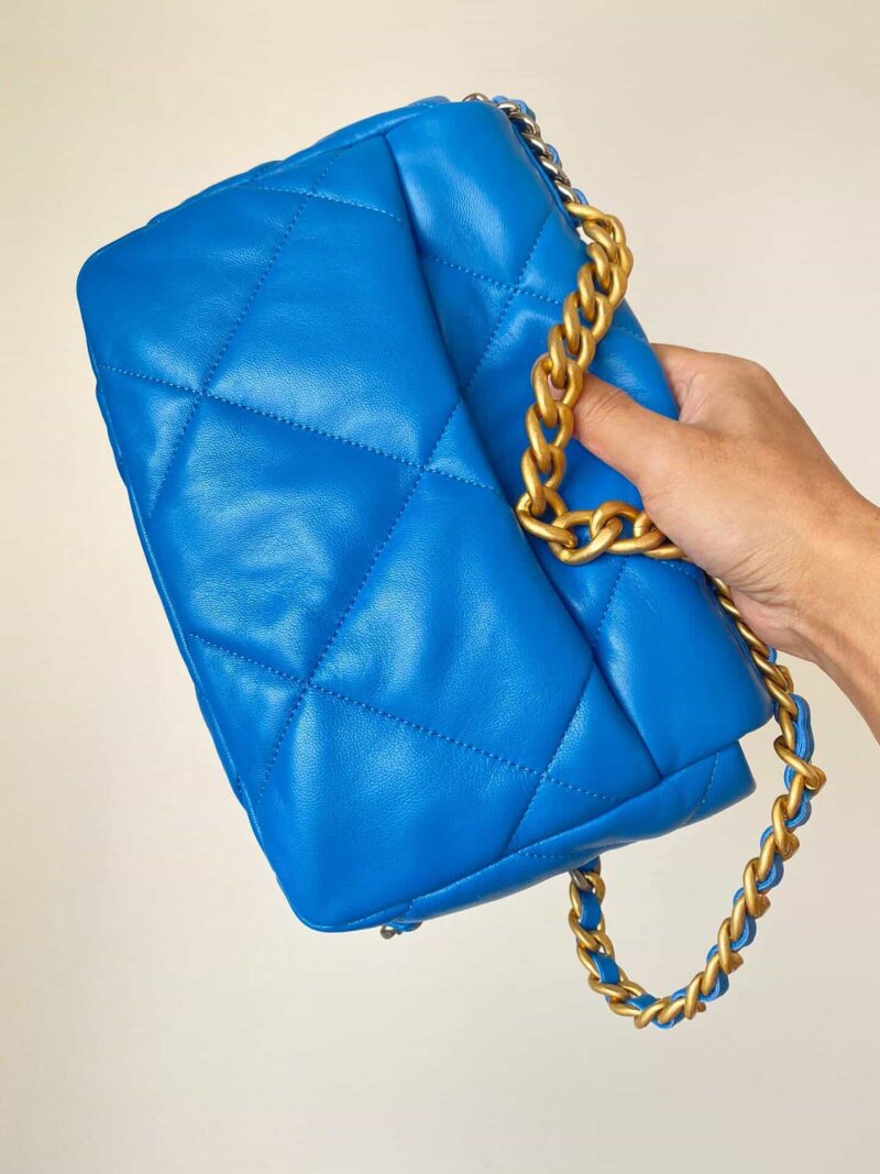 Chanel香奈儿 19 Flap Bag AS1160小号26CM蓝色 - Image 7