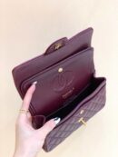 Chanel CF23 Classic flap bag A01113球纹牛皮葡萄紫