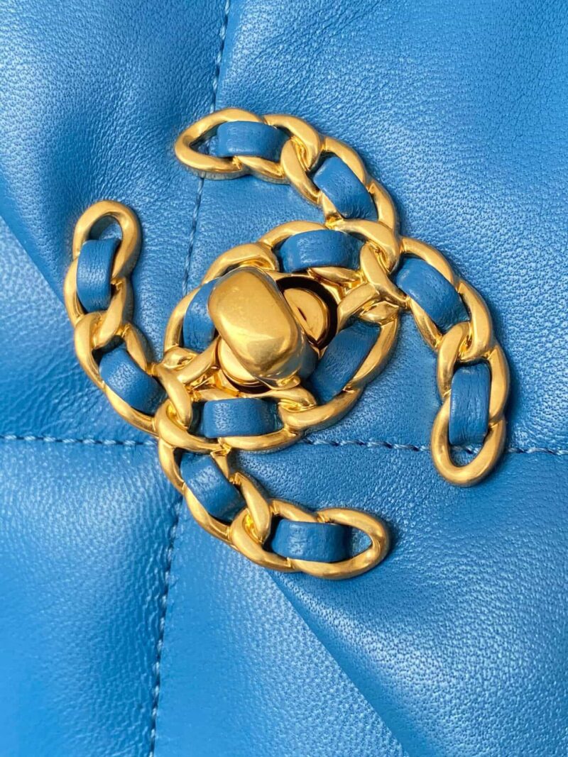 Chanel香奈儿 19 Flap Bag AS1160小号26CM蓝色 - Image 9