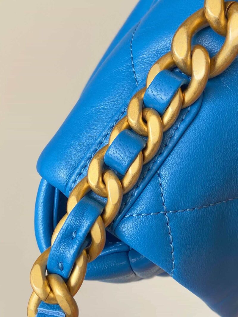 Chanel香奈儿 19 Flap Bag AS1160小号26CM蓝色 - Image 12