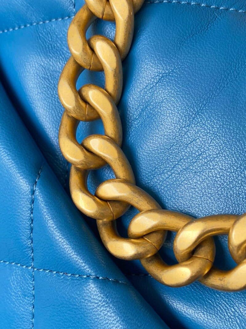 Chanel香奈儿 19 Flap Bag AS1160小号26CM蓝色 - Image 13