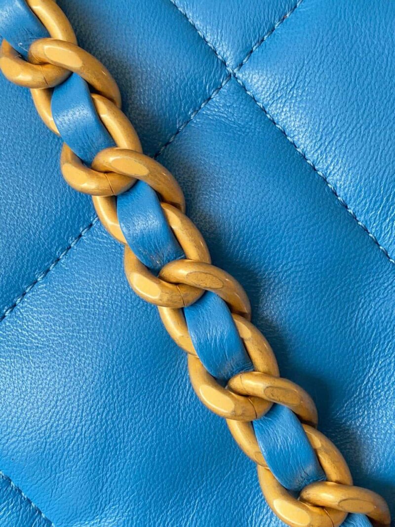 Chanel香奈儿 19 Flap Bag AS1160小号26CM蓝色 - Image 14